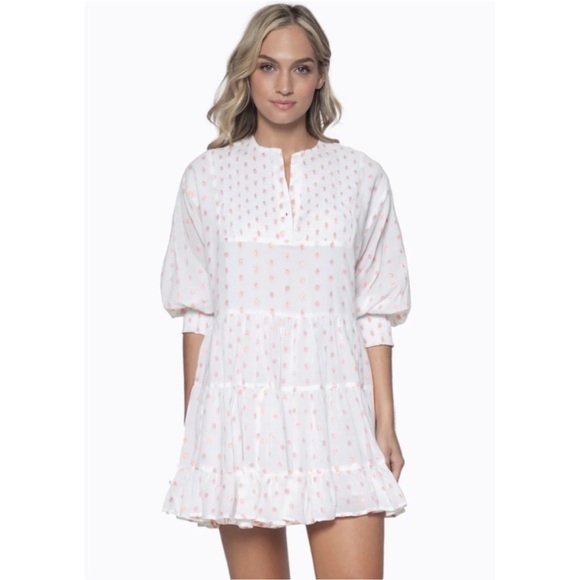 PQ Swim Water Lily Brooke Tunic Cover Up Polka Dot Dress Size M/L - Picture 3 of 11